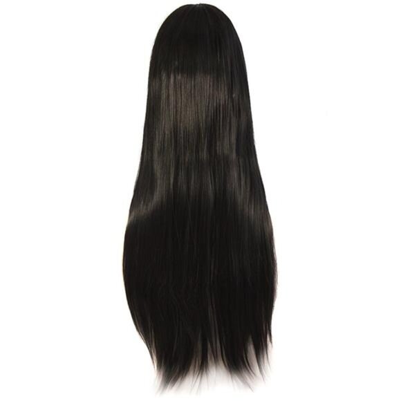 32" 80cm Long Straight Anime Costume Cosplay Wig Party Wig (Black) - Picture 2 of 4